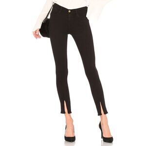 NWT Frame Denim Le High Skinny Front Split Jeans in Film Noir, Sizes 24 & 25